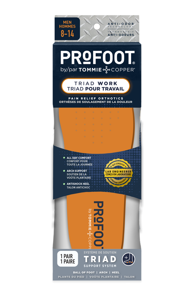 Triad Work Pain Relief Orthotics, Men, 1 Pair Fits Sizes 8-14