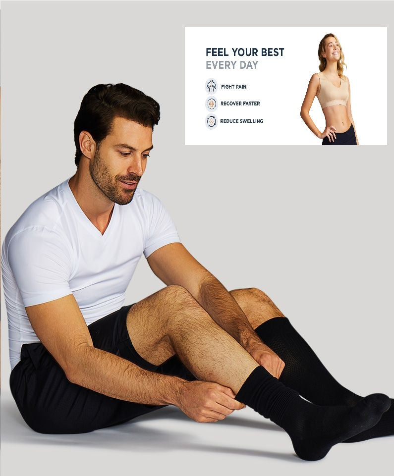 EASY ON UNISEX Compression socks with Infrared Technology 2 sizes Small/Medium or Large/XL Tommie Copper