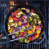 12 Inch Seasoned Cast Iron Dual Handle Grilling BBQ Basket by Lodge