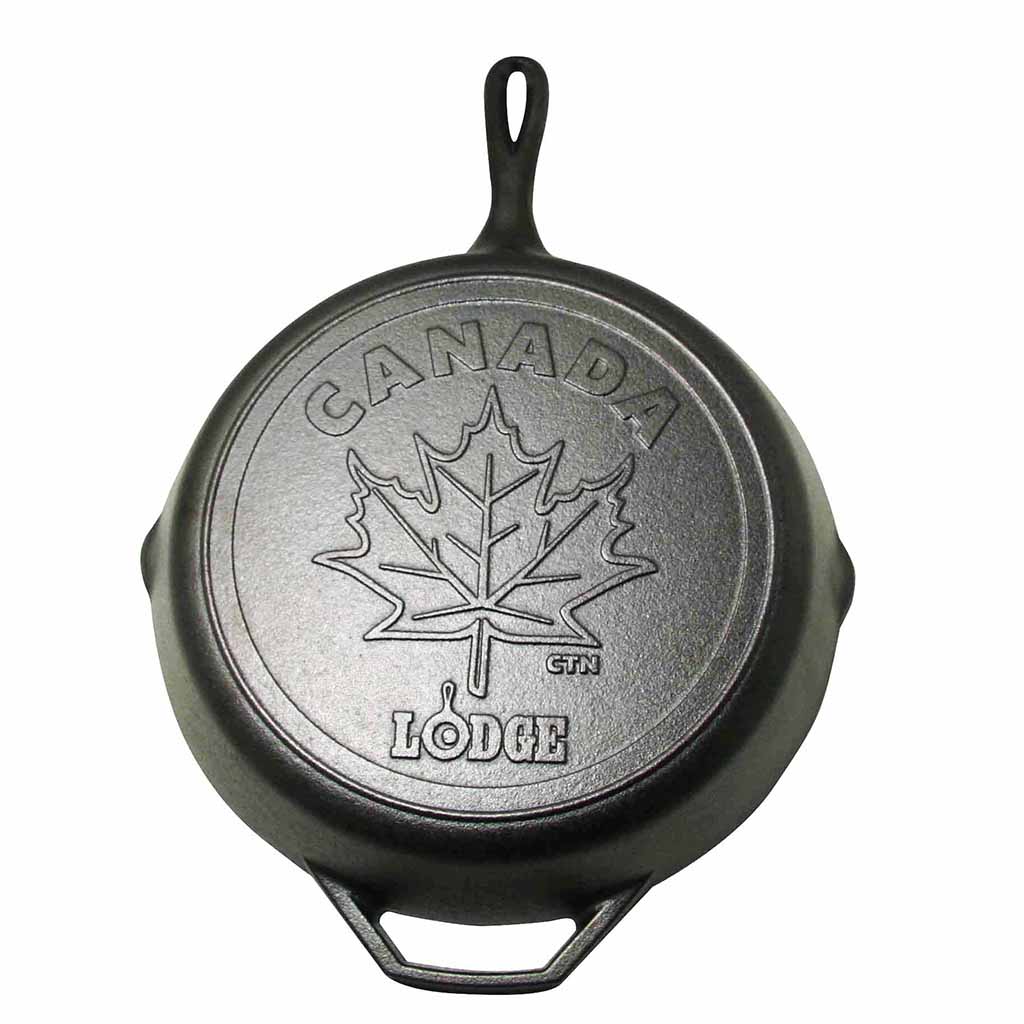 12 Inch Cast Iron Skillet with Maple Leaf Scene  by Lodge